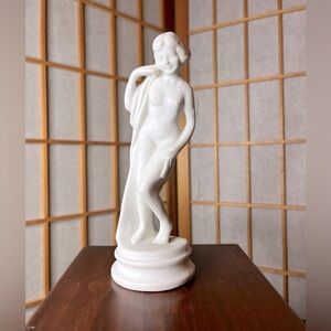 Vintage art deco signed Made in Japan bisque porcelain bather 7"